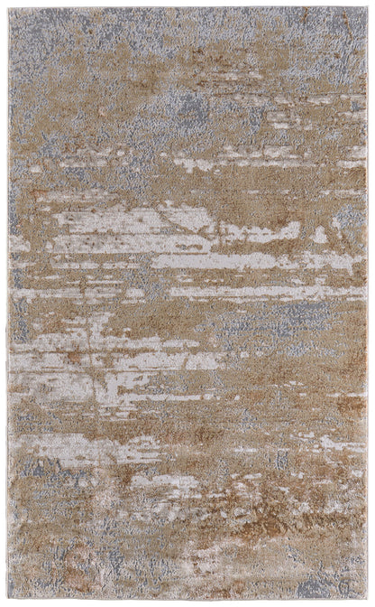 8 x 10 Ivory Tan & Gray Power Loom Rug