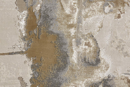 8 x 10 Ivory Brown & Gray Power Loom Rug