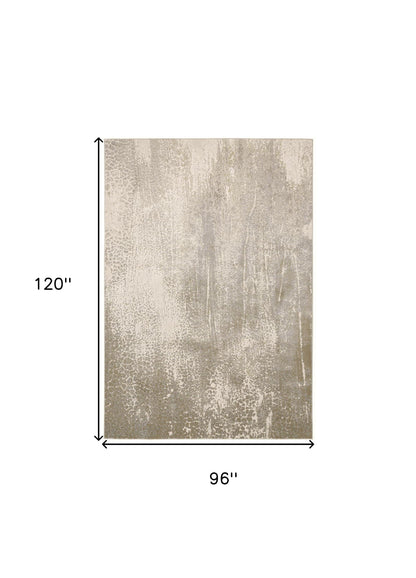 8 x 10 Gray & Ivory Power Loom Rug