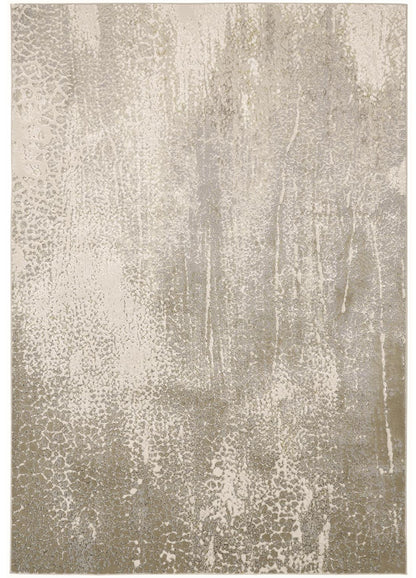 8 x 10 Gray & Ivory Power Loom Rug