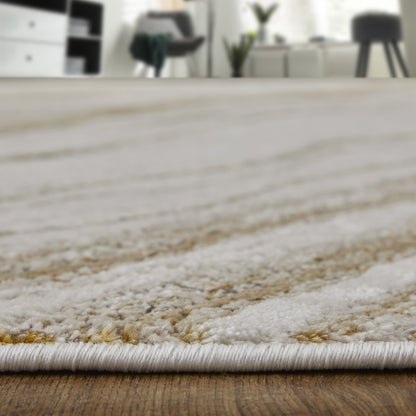 10 x 13 Ivory Brown & Gold Power Loom Rug