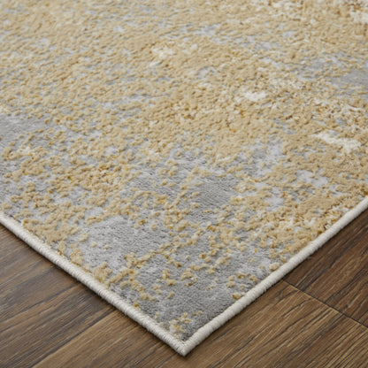 10 x 13 Ivory Gray & Brown Power Loom Rug