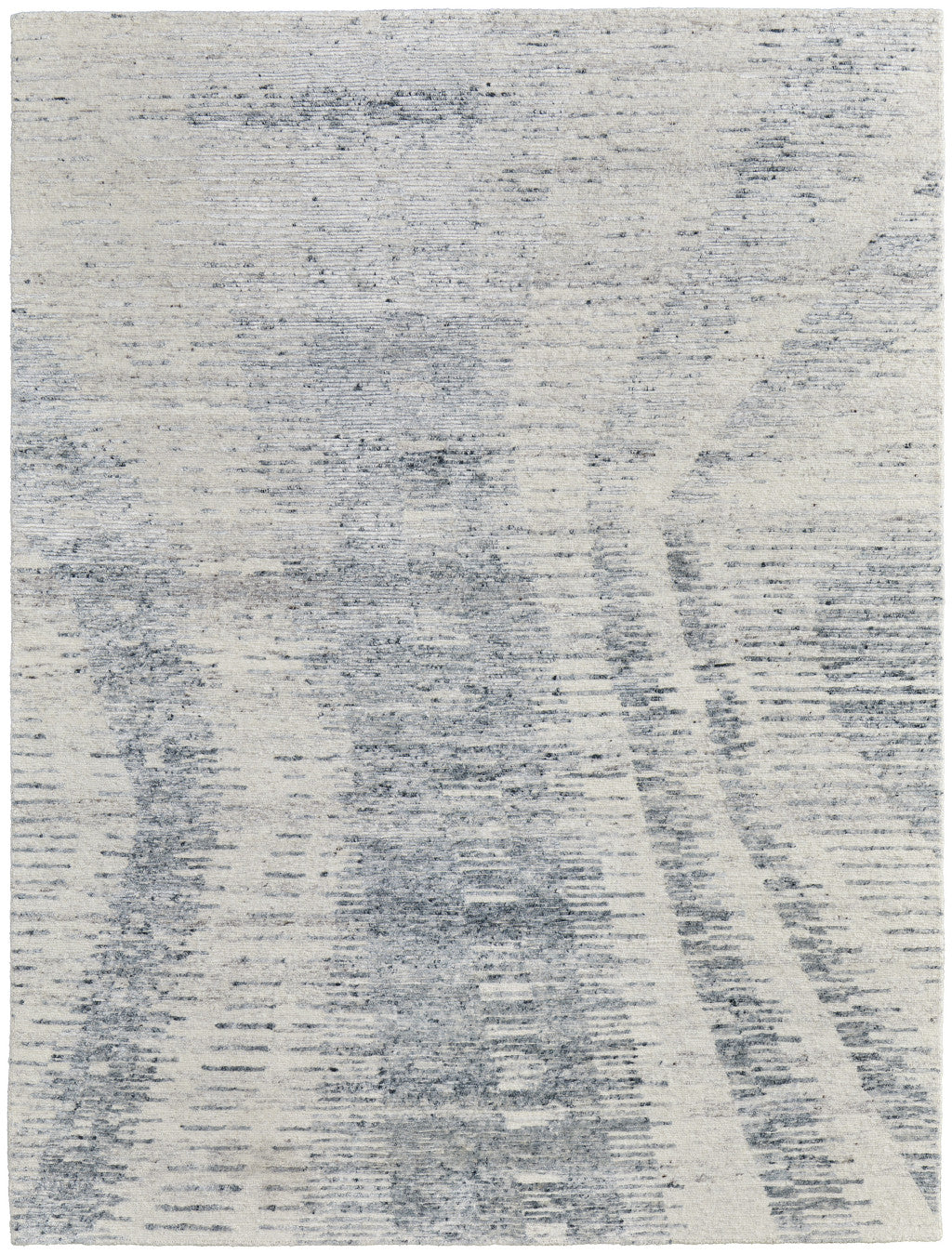12 x 15 Ivory Gray & Blue Hand Knotted Rug