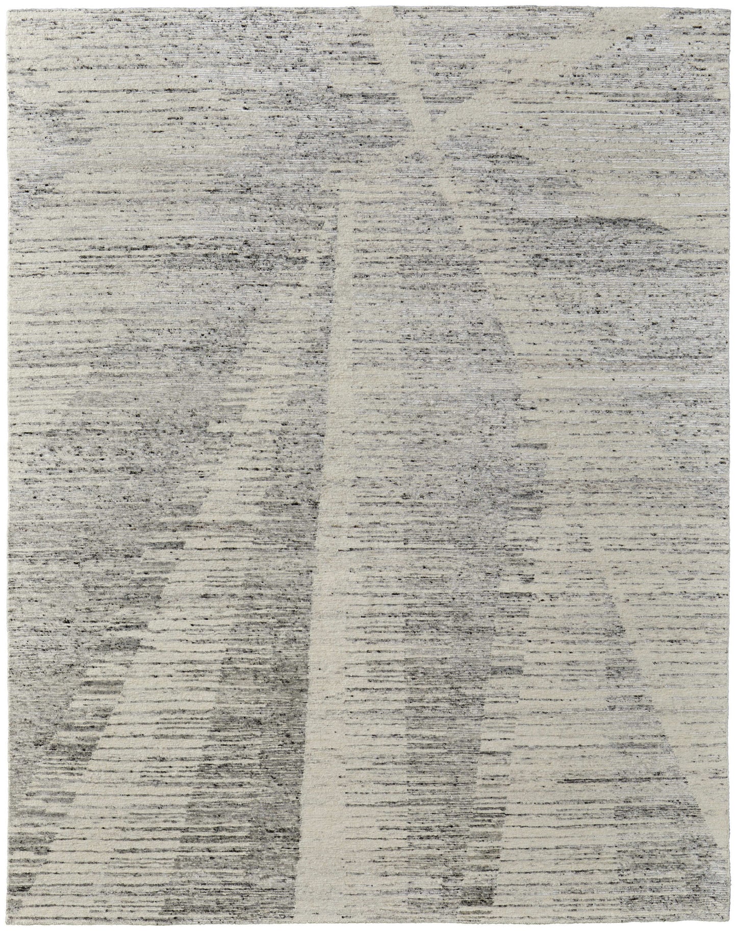 4 x 6 Ivory & Gray Hand Knotted Rug