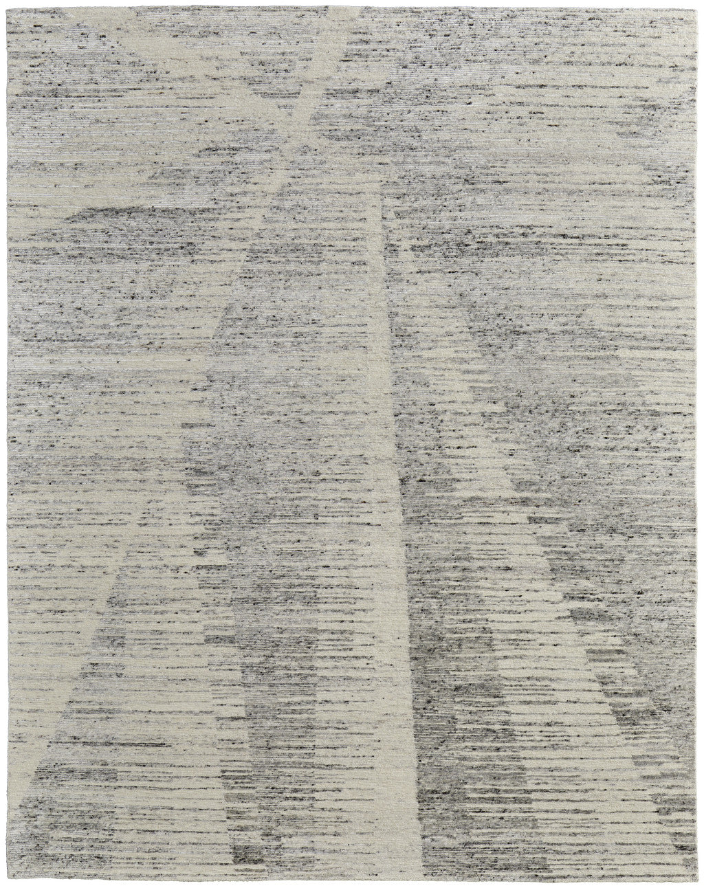 4 x 6 Ivory & Gray Hand Knotted Rug