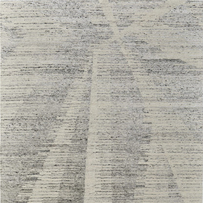 8 x 10 Ivory & Gray Hand Knotted Rug