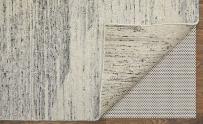 12 x 15 Ivory & Gray Hand Knotted Rug