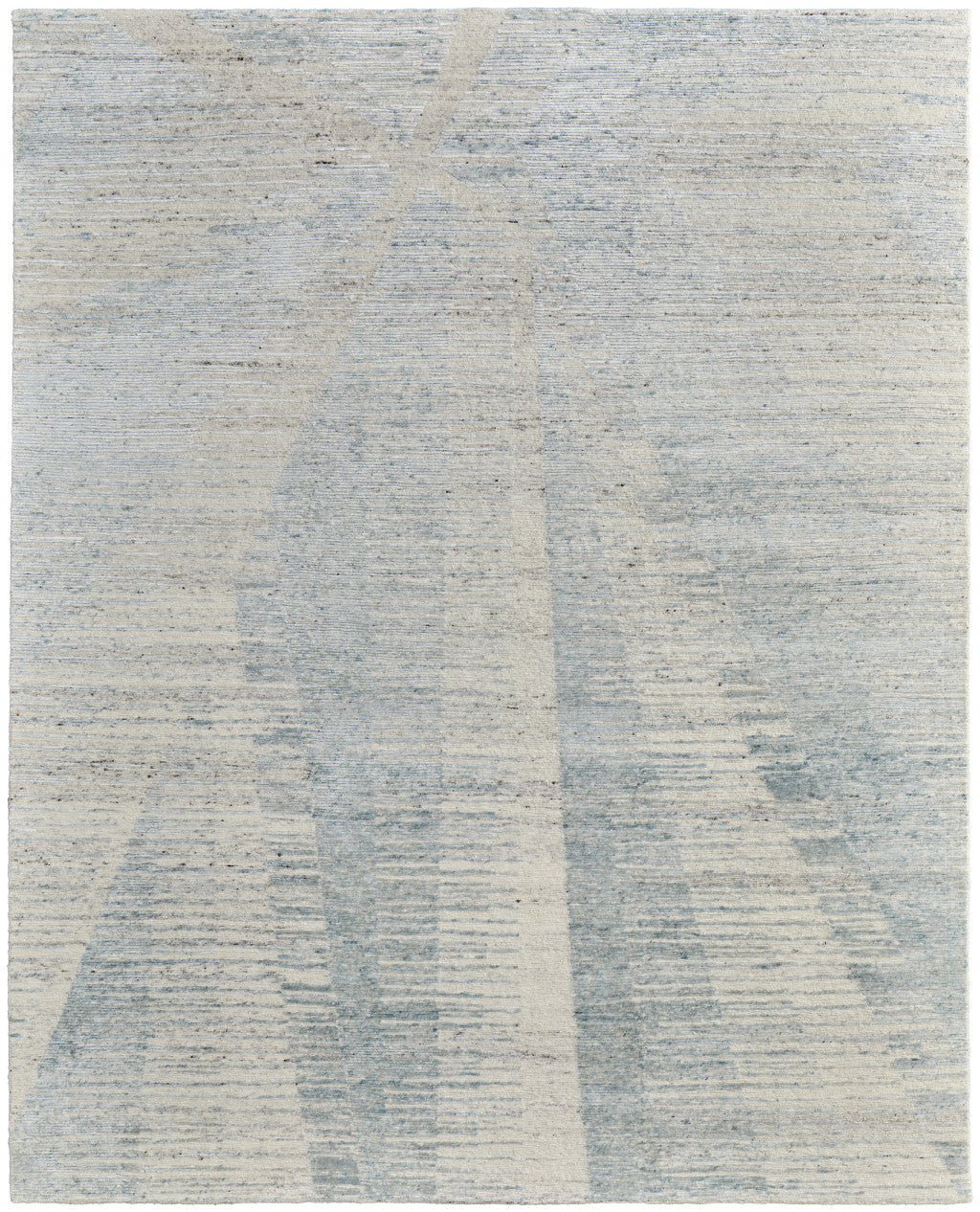 4 x 6 Ivory & Blue Hand Knotted Rug