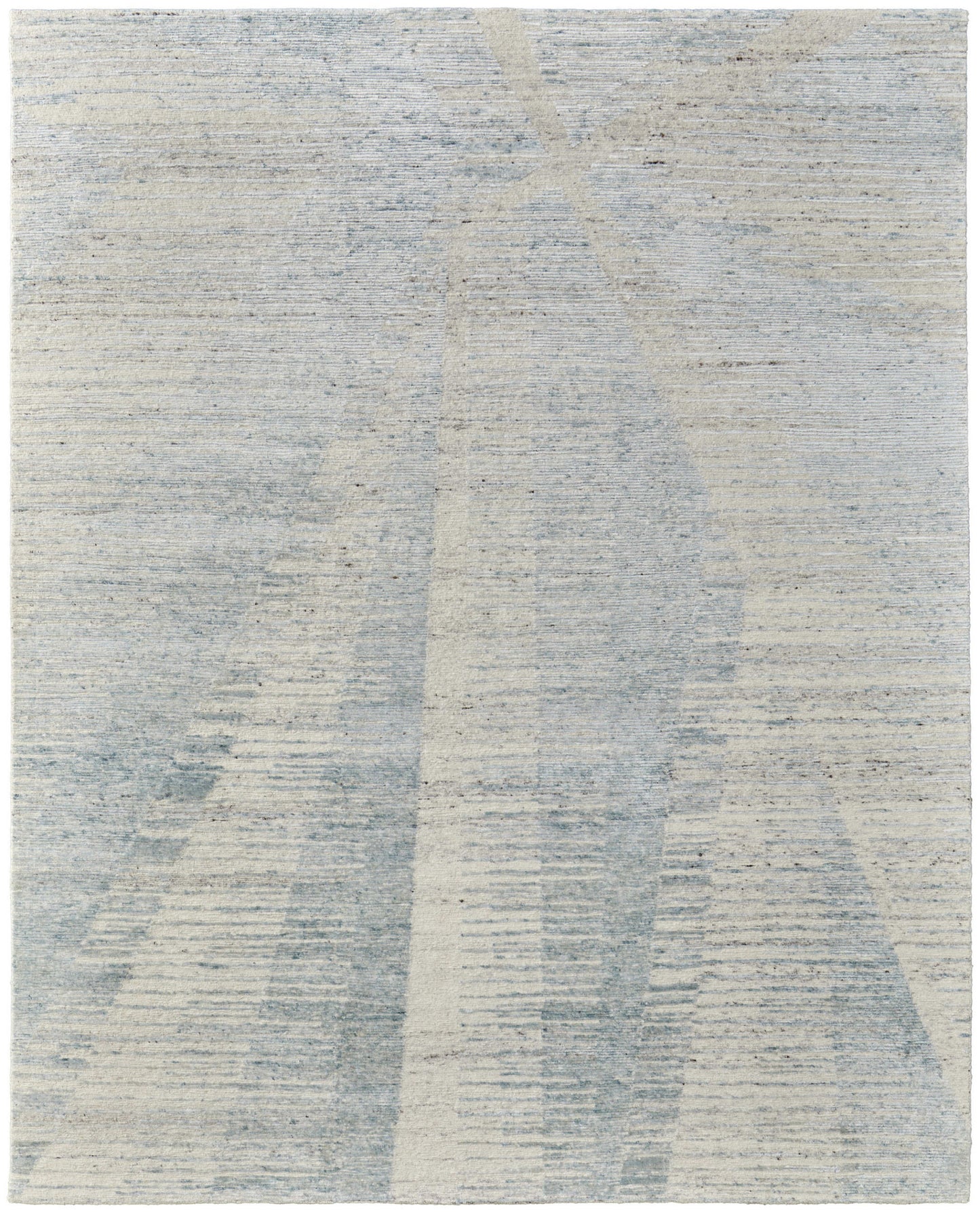 12 x 15 Ivory & Blue Hand Knotted Rug