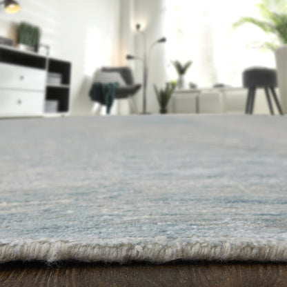 12 x 15 Ivory & Blue Hand Knotted Rug