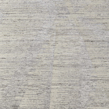 4 x 6 Ivory & Gray Hand Knotted Rug