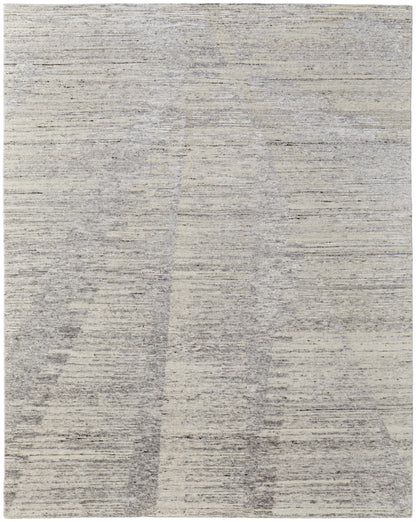12 x 15 Ivory & Gray Hand Knotted Rug