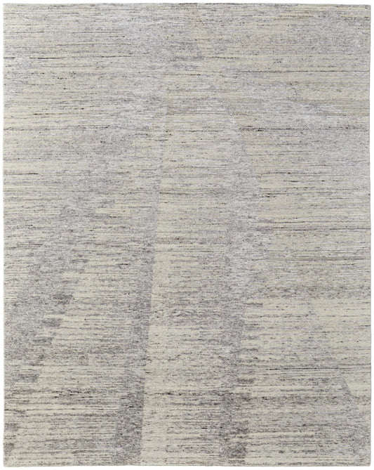 12 x 15 Ivory & Gray Hand Knotted Rug