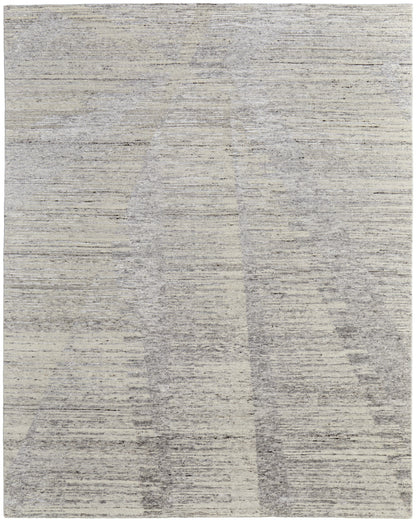12 x 15 Ivory & Gray Hand Knotted Rug