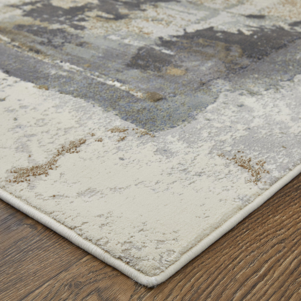 10 x 13 Gray Black & Brown Power Loom Rug