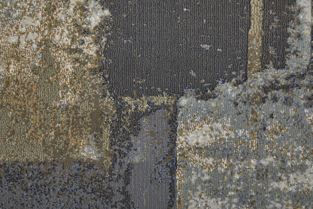 10 x 13 Gray Black & Brown Power Loom Rug