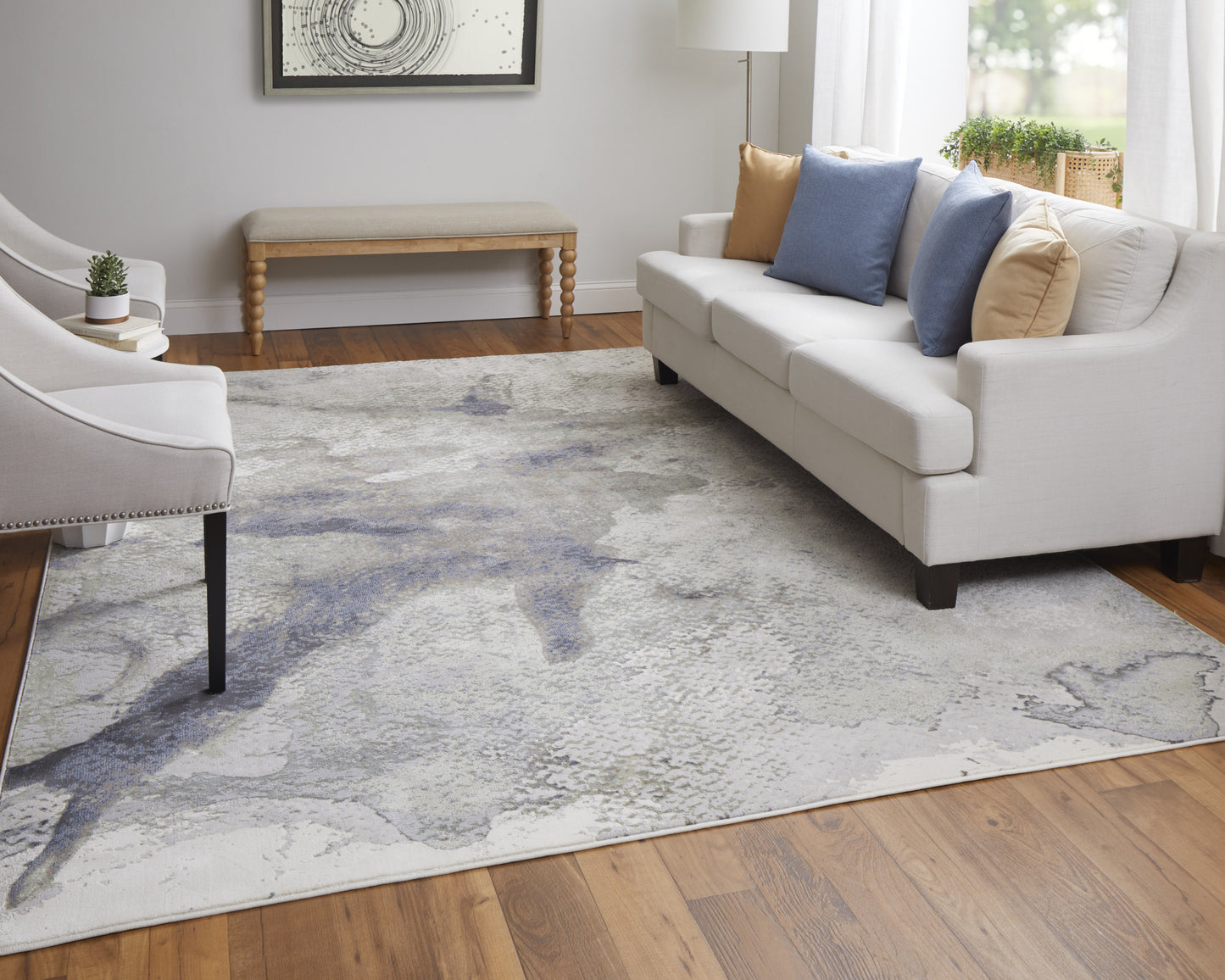 10 x 13 Gray Black & Brown Power Loom Rug
