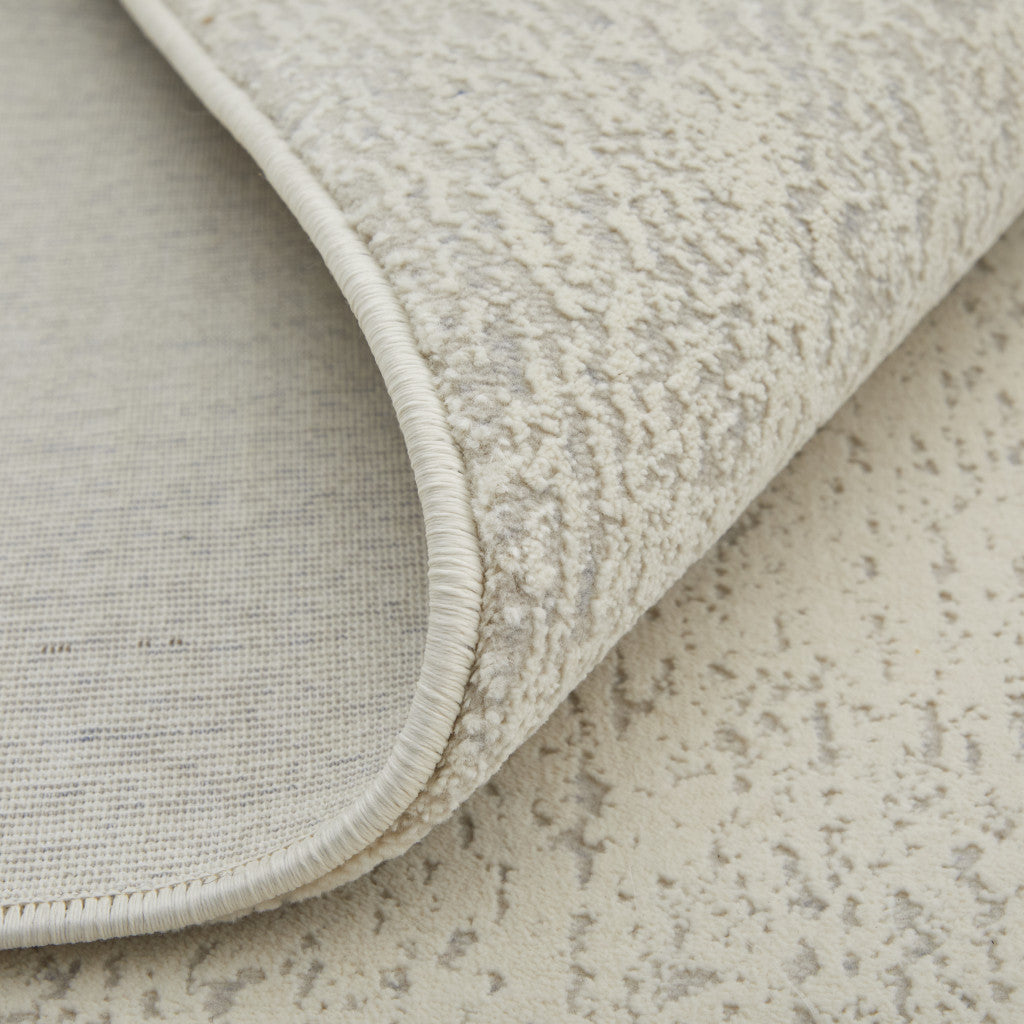 10 x 13 Ivory Blue & Brown Power Loom Rug