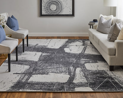 4 x 6 Black & Gray Hand Woven Rug