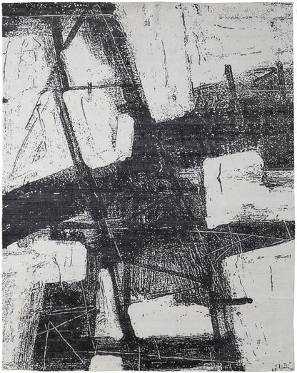 4 x 6 Black & Gray Hand Woven Rug