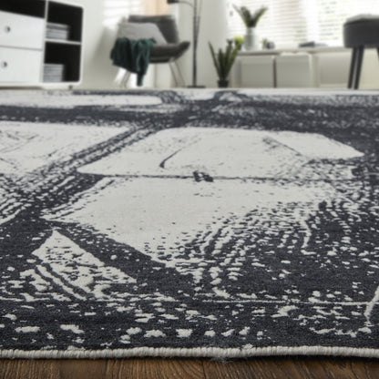 12 x 15 Black & Gray Hand Woven Rug