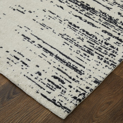 4 x 6 Black & Gray Hand Woven Rug