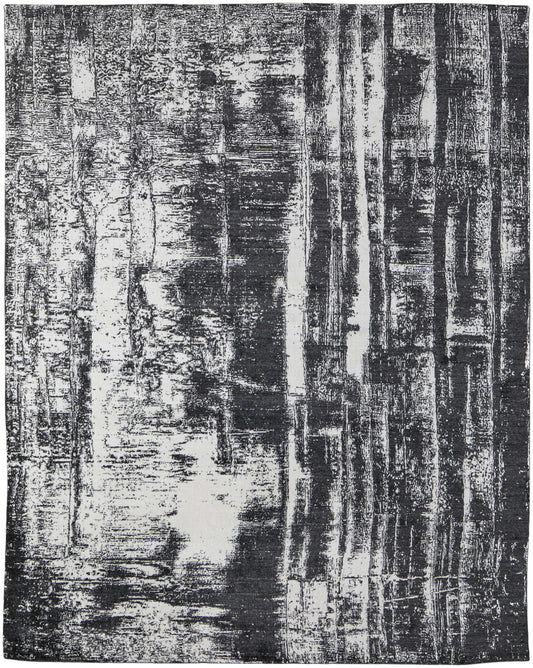 4 x 6 Black & Gray Hand Woven Rug