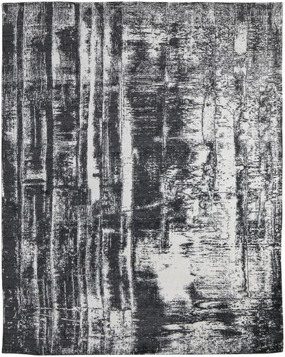 9 x 12 Black & Gray Hand Woven Rug