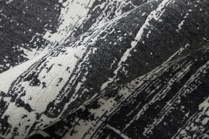 9 x 12 Black & Gray Hand Woven Rug