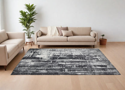 9 x 12 Black & Gray Hand Woven Rug