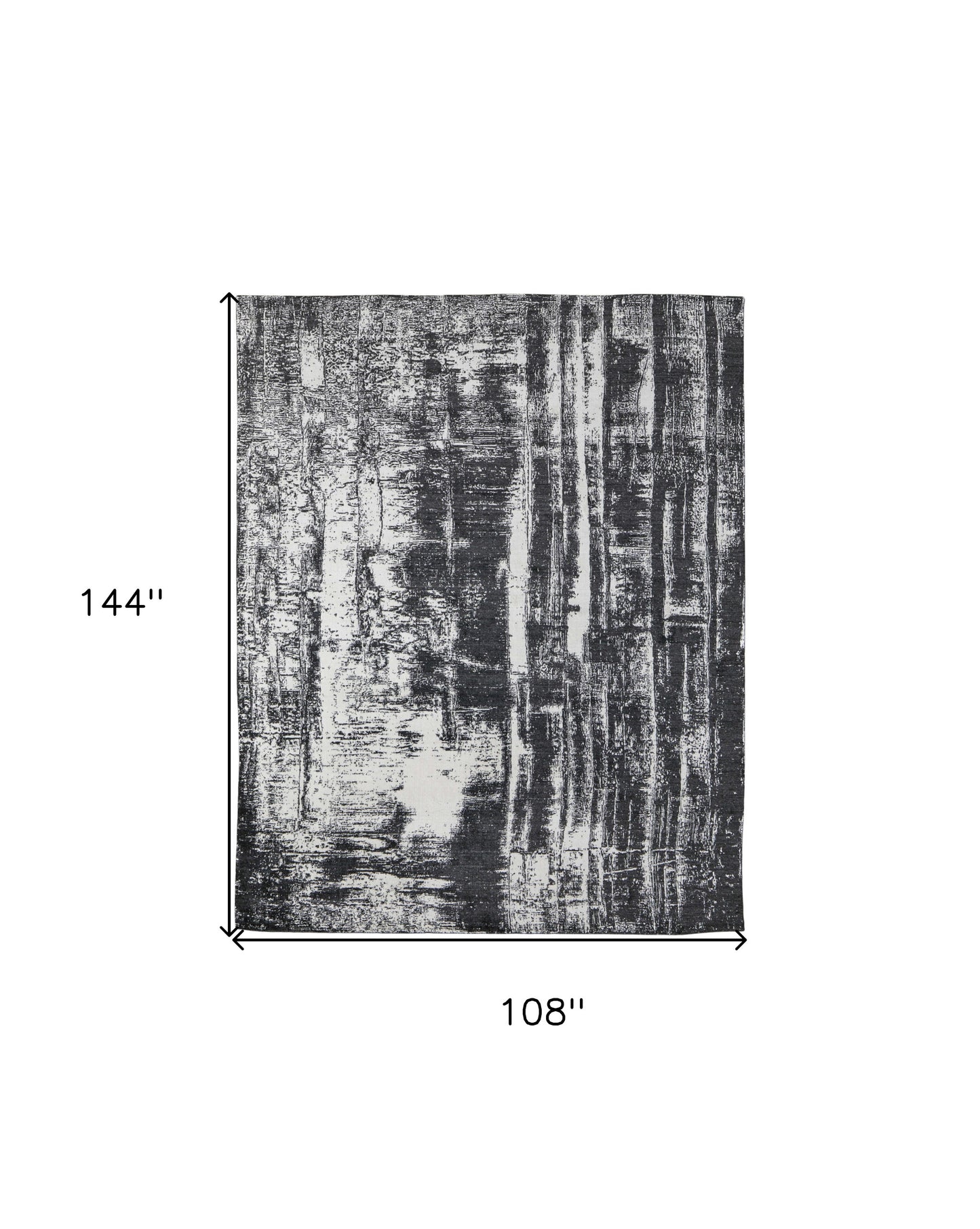 9 x 12 Black & Gray Hand Woven Rug
