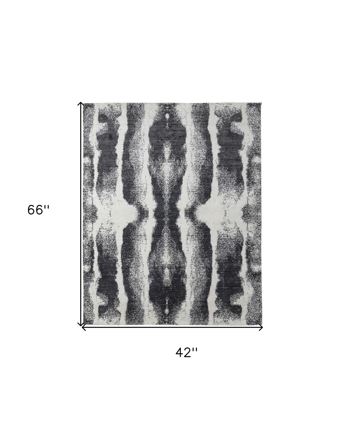 4 x 6 Black & Gray Hand Woven Rug
