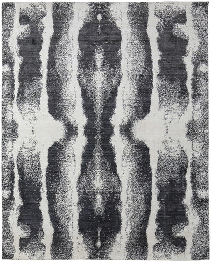 9 x 12 Black & Gray Hand Woven Rug