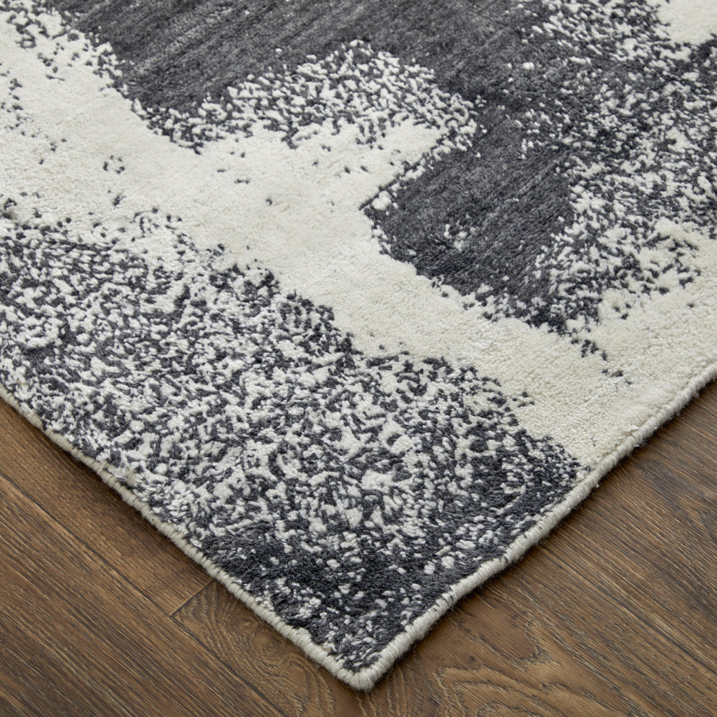 9 x 12 Black & Gray Hand Woven Rug