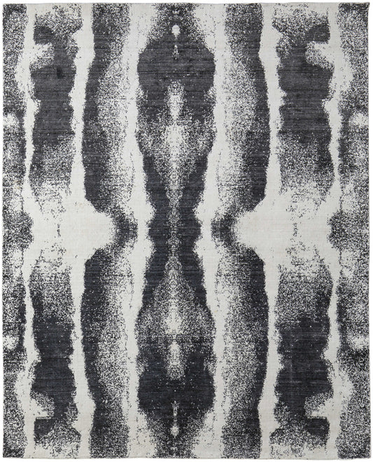 9 x 12 Black & Gray Hand Woven Rug