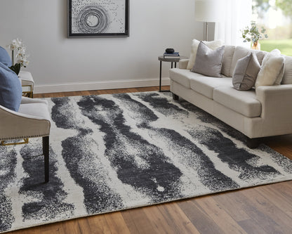 12 x 15 Black & Gray Hand Woven Rug