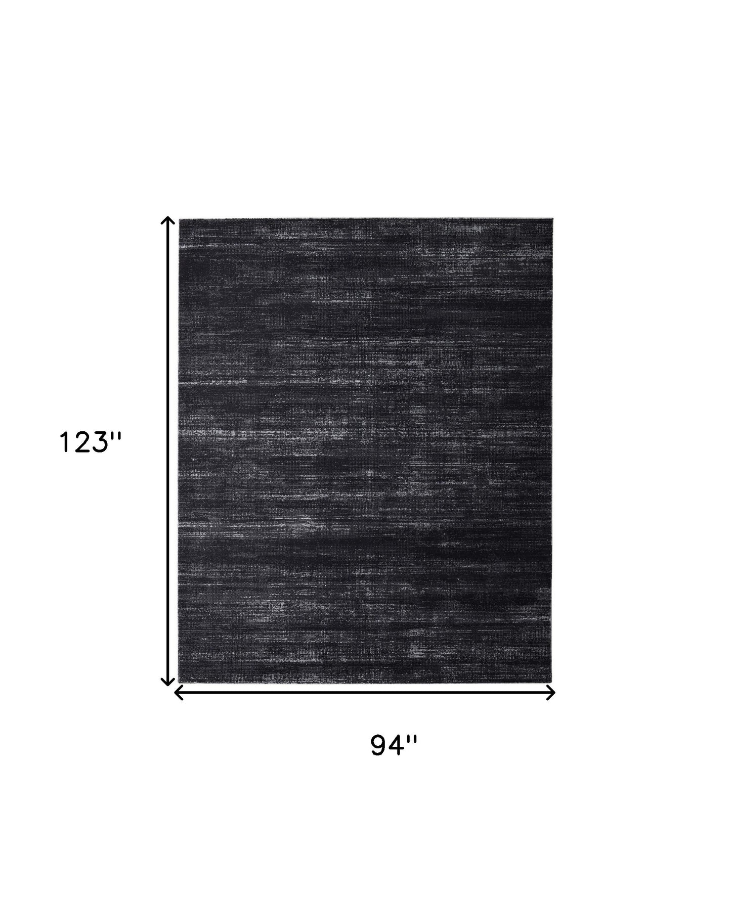 8 x 10 Black & Gray Power Loom Rug