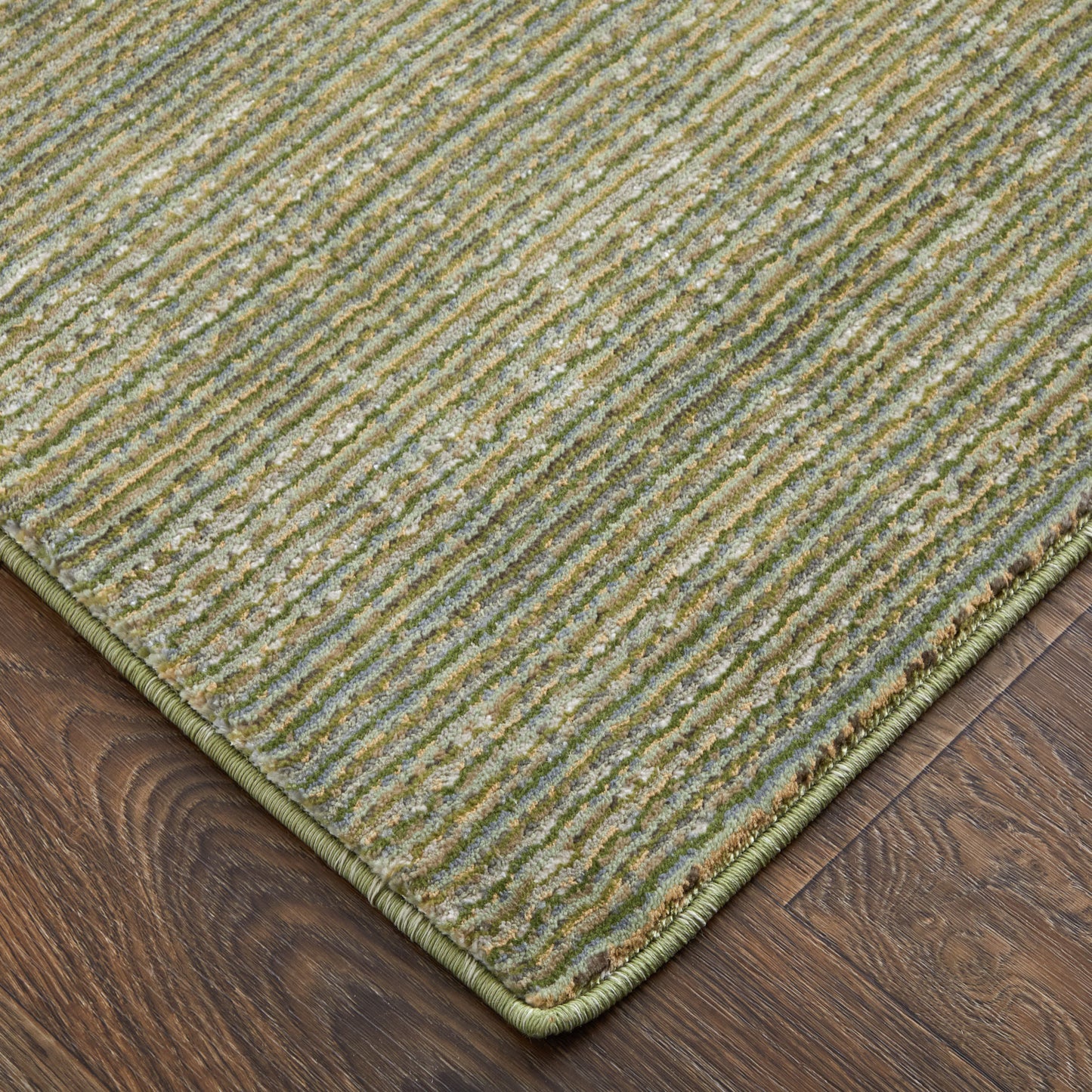 8 x 10 Tan & Green Power Loom Rug