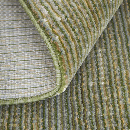 8 x 10 Tan & Green Power Loom Rug