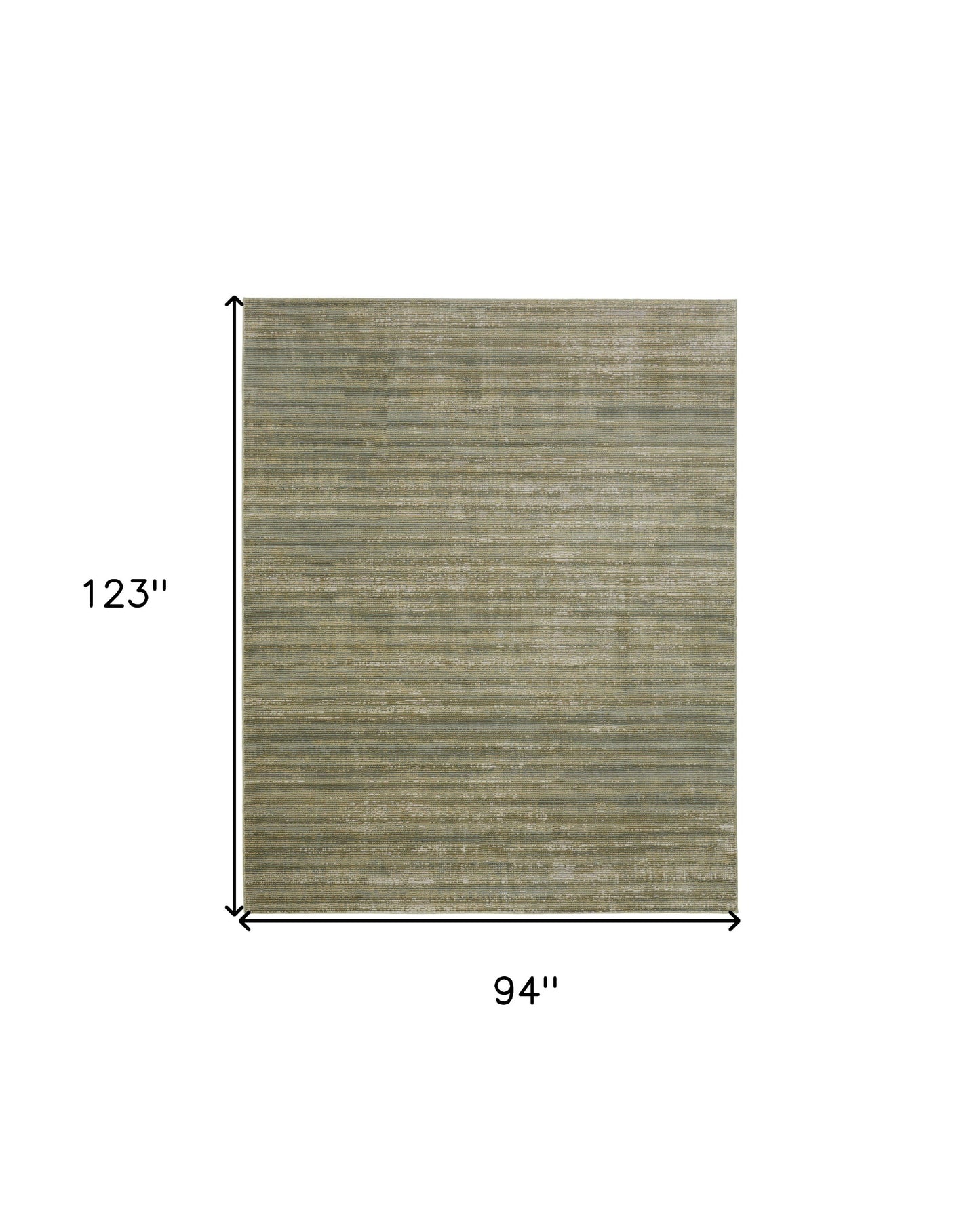 8 x 10 Tan & Green Power Loom Rug