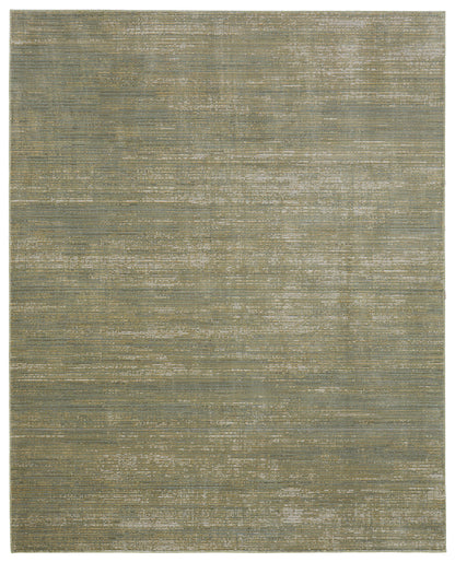 8 x 10 Tan & Green Power Loom Rug