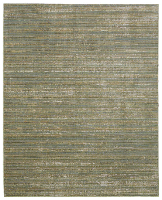 8 x 10 Tan & Green Power Loom Rug