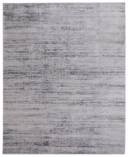 8 x 10 Gray & Ivory Power Loom Rug