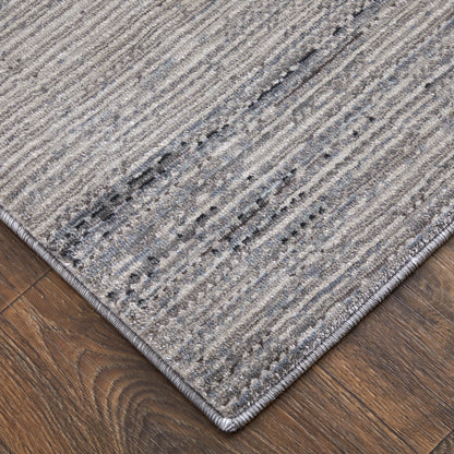8 x 10 Gray & Ivory Power Loom Rug
