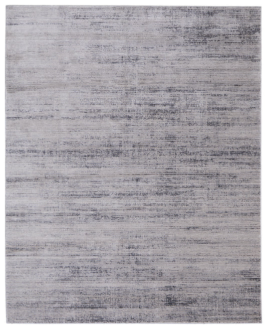 8 x 10 Gray & Ivory Power Loom Rug