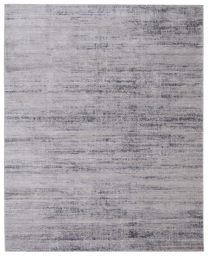 8 x 10 Gray & Ivory Power Loom Rug