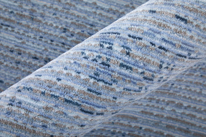8 x 10 Blue & Ivory Power Loom Rug