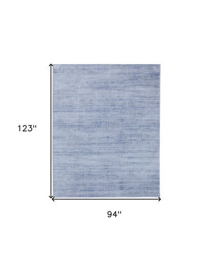 8 x 10 Blue & Ivory Power Loom Rug