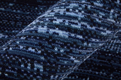 8 x 10 Black & Blue Power Loom Rug