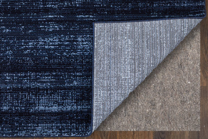 8 x 10 Black & Blue Power Loom Rug